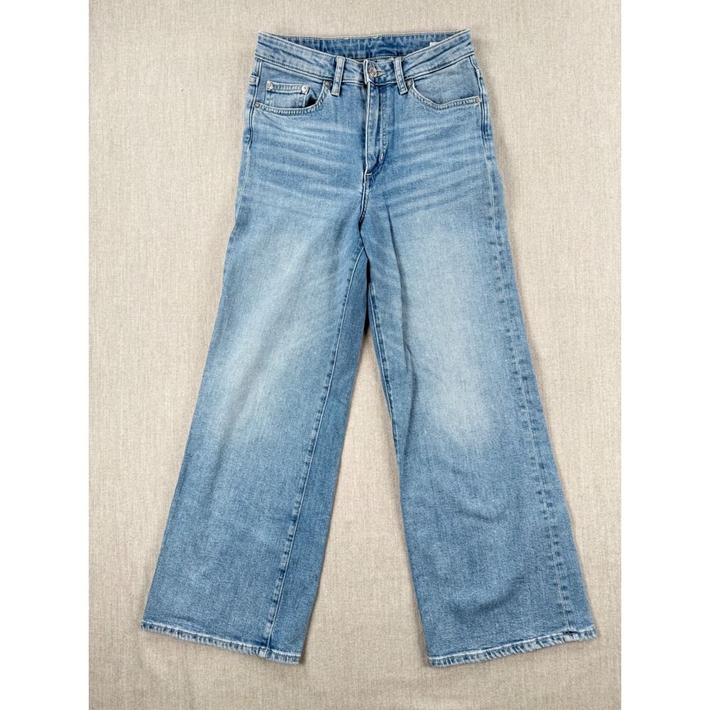 H&M Light Wash Wide-Leg Flare Jeans